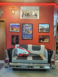 1957 Chevrolet Car Couch With Matching Chevy Car Guitar